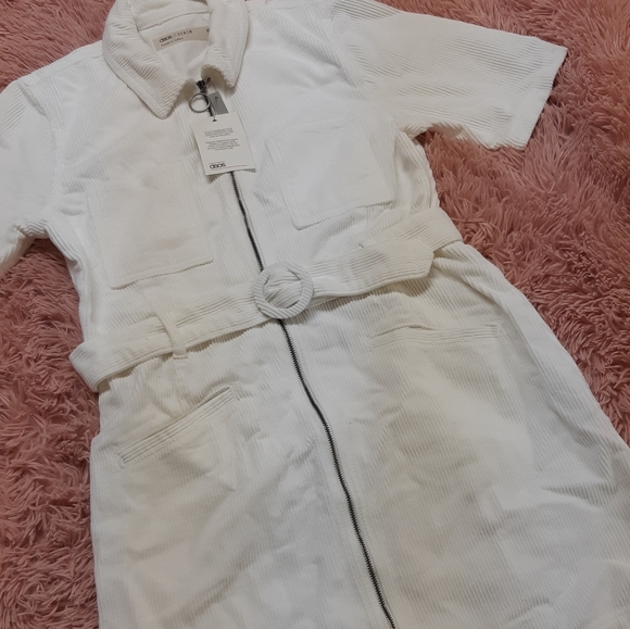 Cord Mini Dress with Belt - Picture 2 of 5